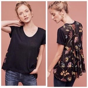 Anthropologie Deletta Silver Leaf Blouse [M]